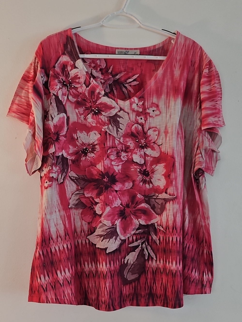 2x Women's V-Neck Short Sleeve Top